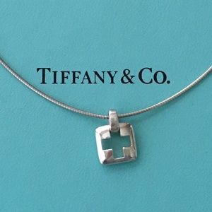 TIFFANY & CO. Vintage Silver (925) Stencil Roman Cross Pendant …